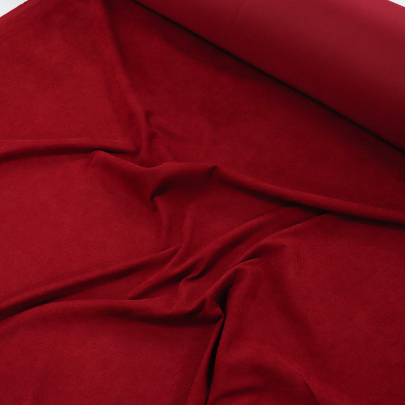 Tecido Veludo Cotelê Marsala com Elastano