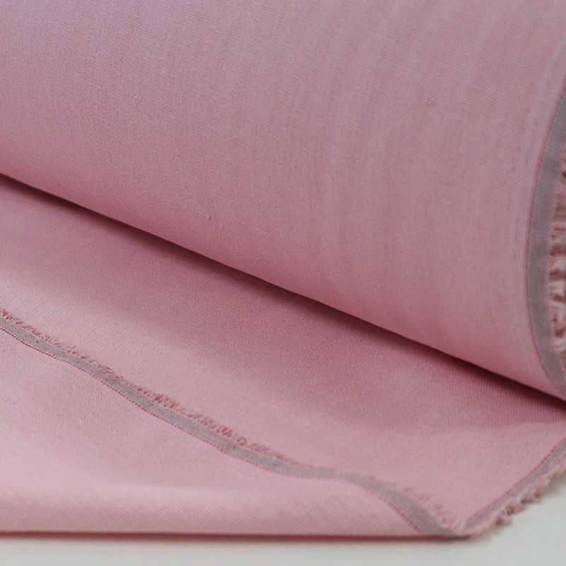Tecido Linho Misto Rústico Rosa Bebê (1m)