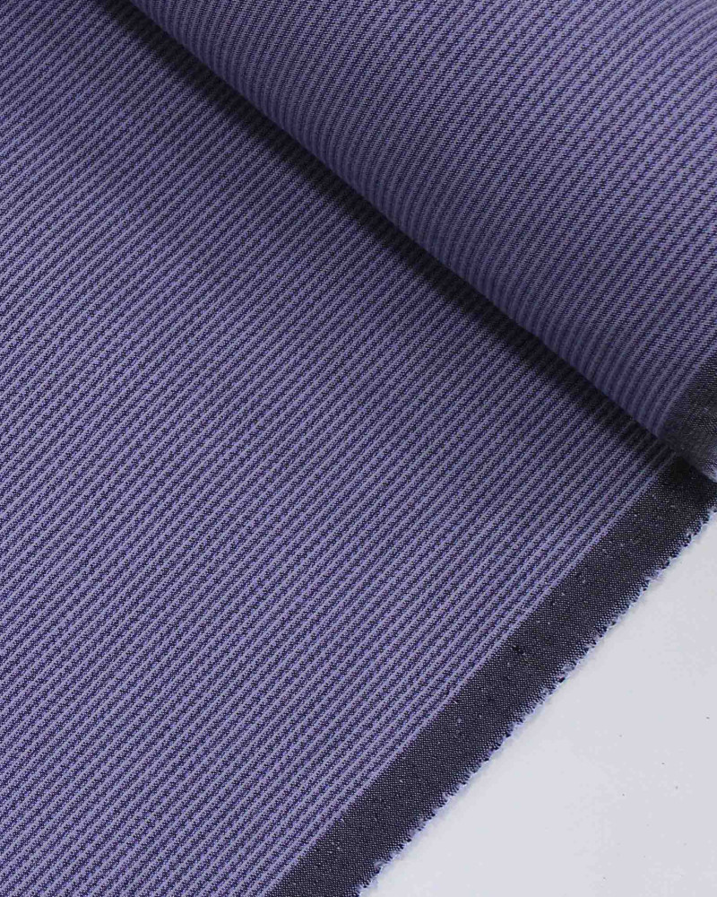 Tedido Linho Misto Italiano Micro Listras Tons de Azul