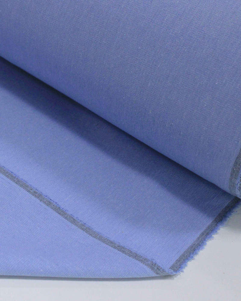Tecido Linho Misto Rústico com Elastano Azul Céu