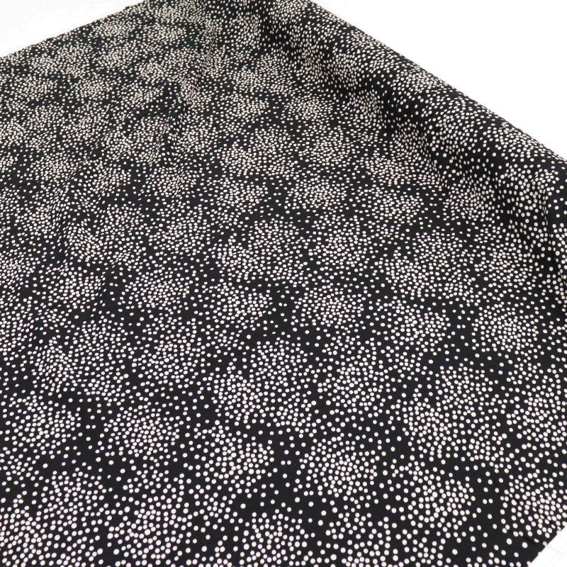 Tecido Viscose Italiana Micro Poá Nude e Preto