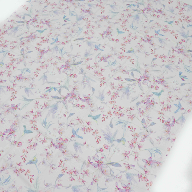 Tecido Viscose Flores Tons Pastéis