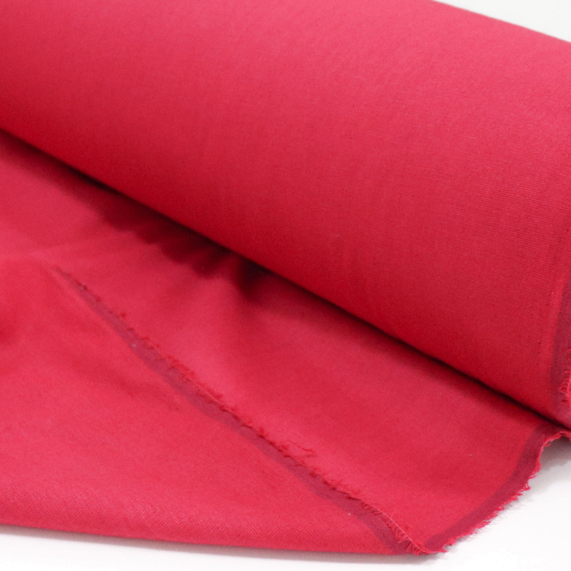 Tecido Linho Misto Rústico Rosa Viva Magenta