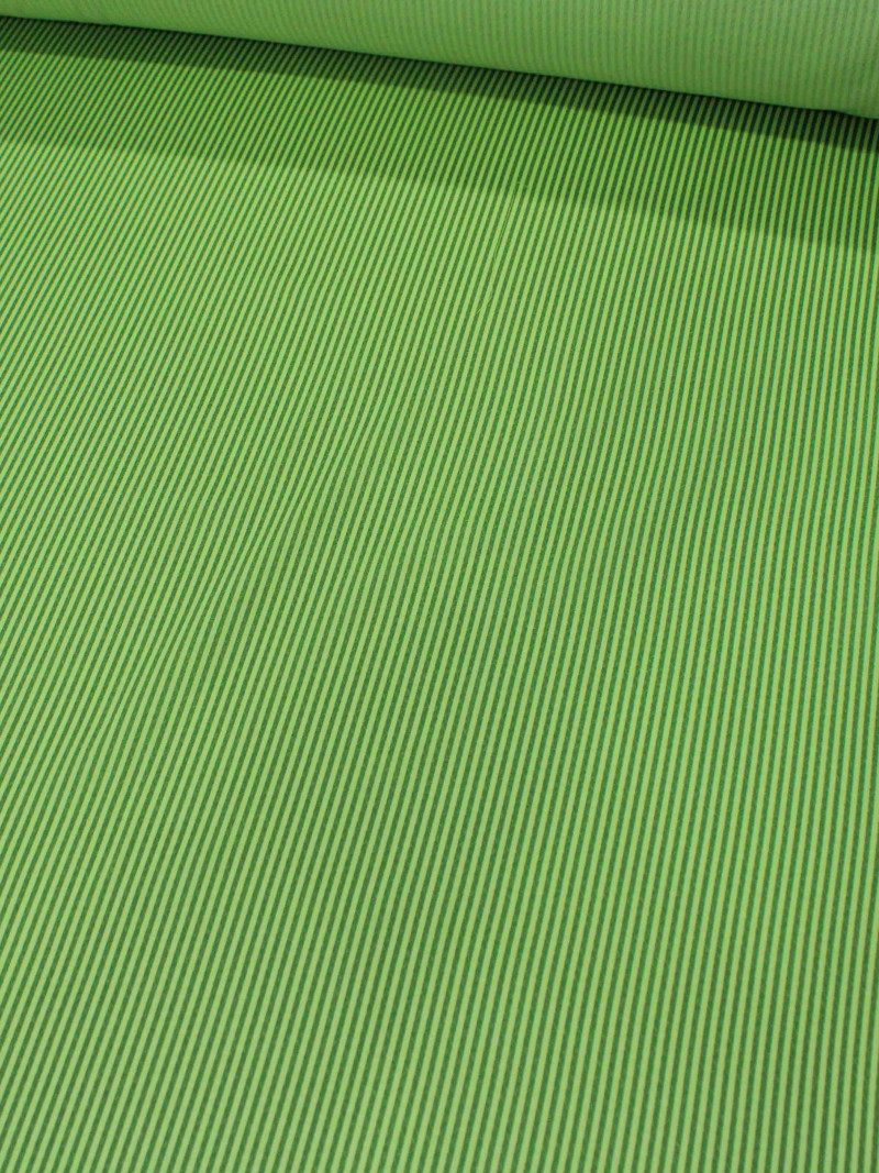 Tecido Viscose Mista Maquinetada Micro Listras Tons de Verde