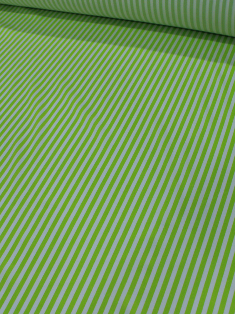 Tecido Viscose Mista com Elastano Listras Verde e Branco