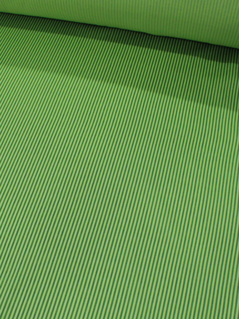 Tecido Viscose Mista Maquinetada Micro Listras Tons de Verde