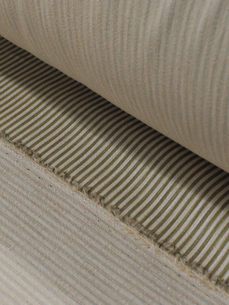 Tecido Viscose Mista Casca de Arvore Micro Listras Nude e Marrom
