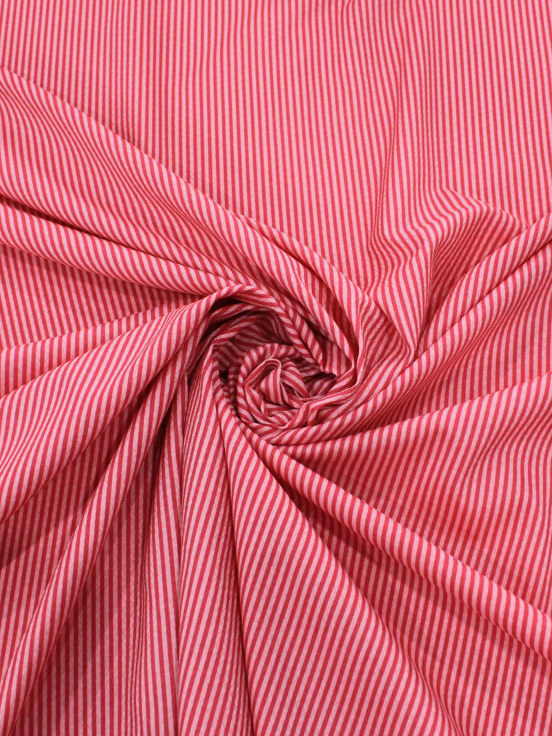 Tecido Viscose Mista Maquinetada Listras Pink e Rosa