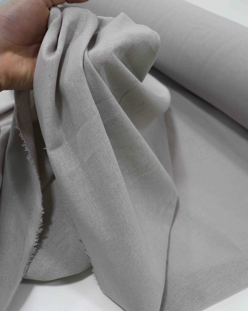 Tecido Linho Misto Rústico Cinza Ártico (1.5m)