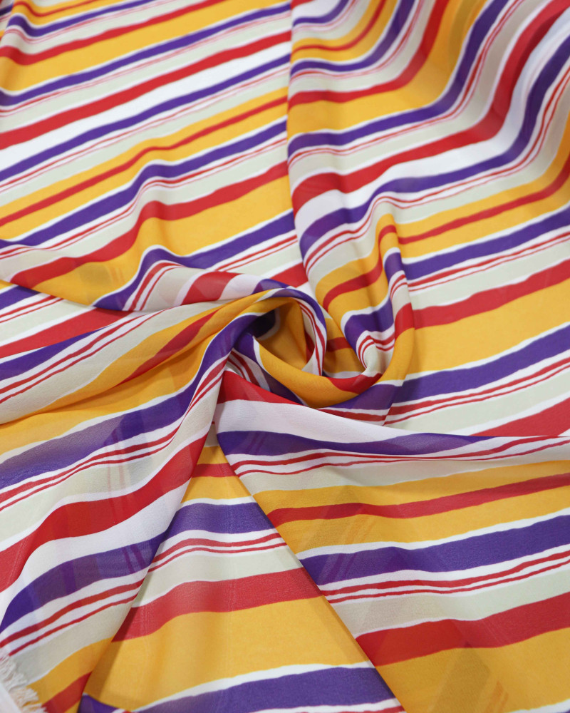 Tecido Viscose Tapete Floral Amarelo, Preto e Lilás