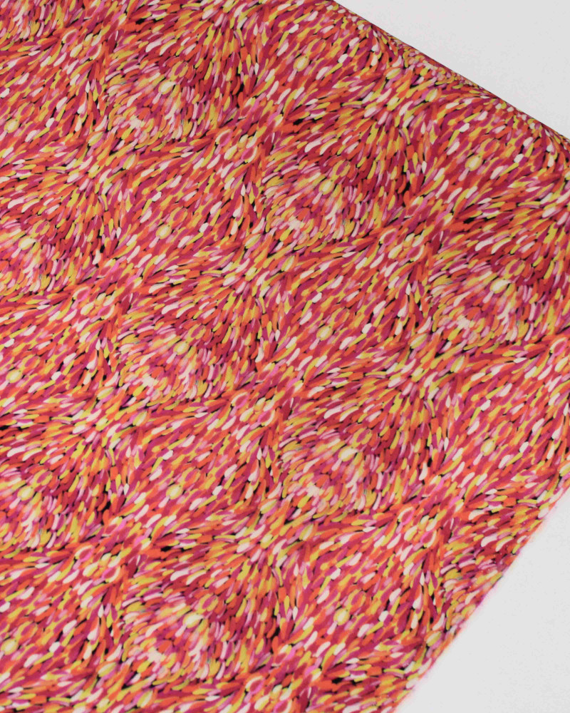 Tecido Viscose Premium Micro Pinceladas Coloridas