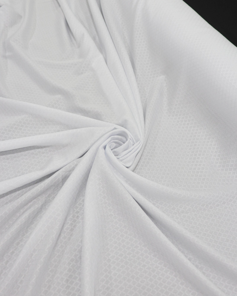 Tecido Viscose Maquinetado Colméia Branco