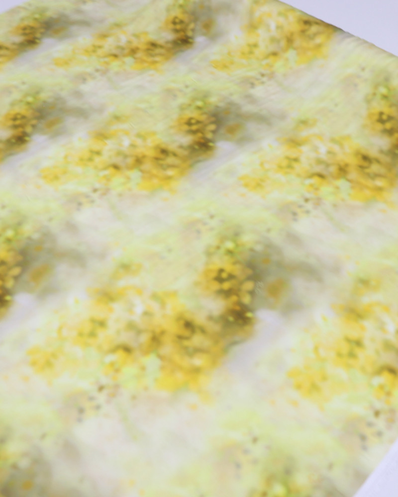 Tecido Crepe Silk Italiano Tie Dye Amarelo