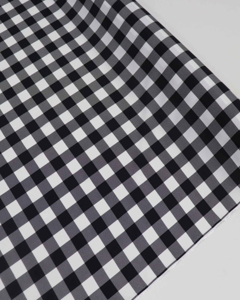 Tecido Viscose Quadriculado Preto e Branco
