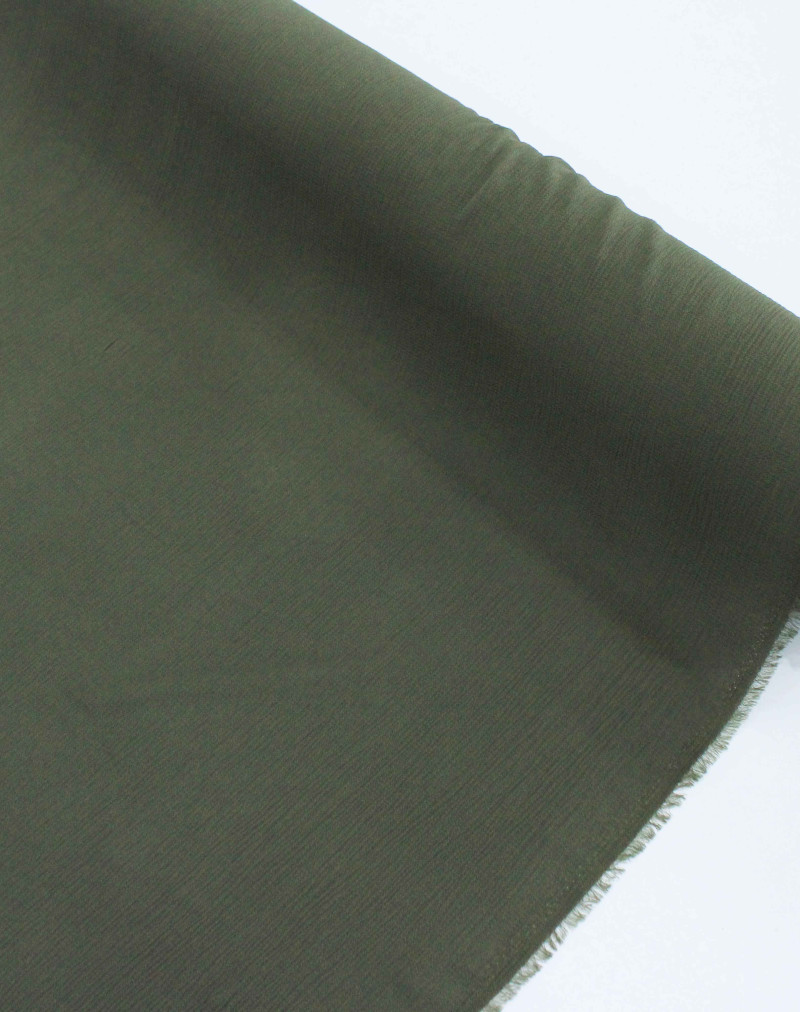 Tecido Crepe Bubble com Elastano Verde Militar