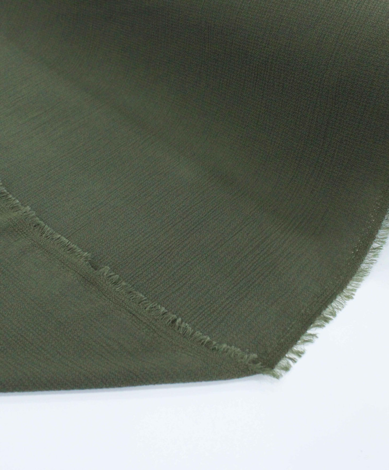 Tecido Crepe Bubble com Elastano Verde Militar