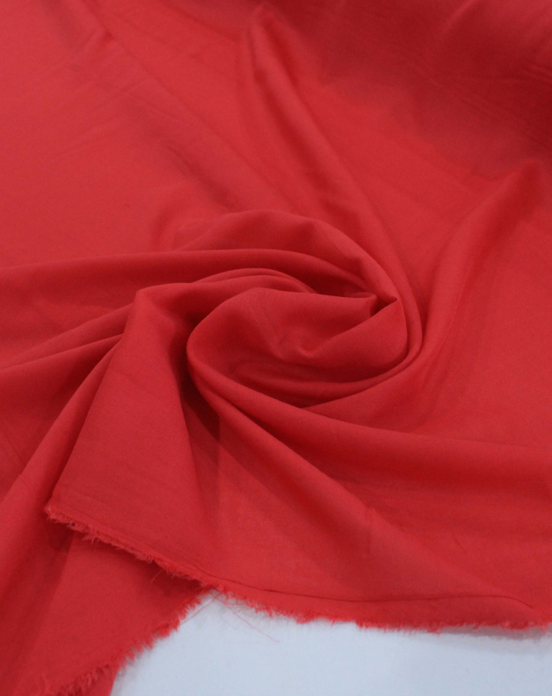 Tecido Cambraia de Viscose Vermelho