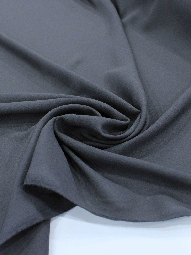 Tecido Crepe Georgette Cinza Chumbo