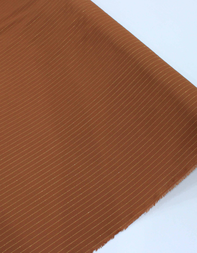 Tecido Viscose com Lurex Terracota