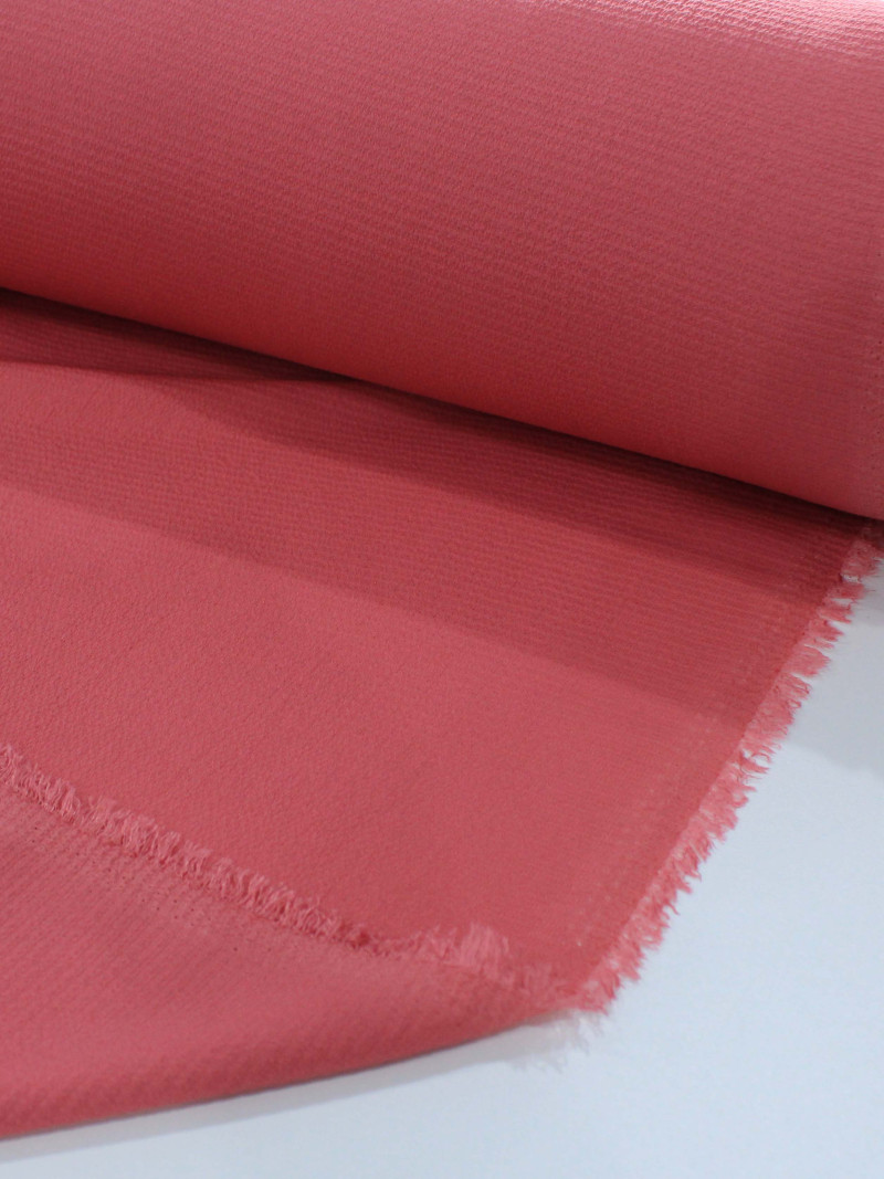 Tecido Crepe Bubble com Elastano Rosé Forte