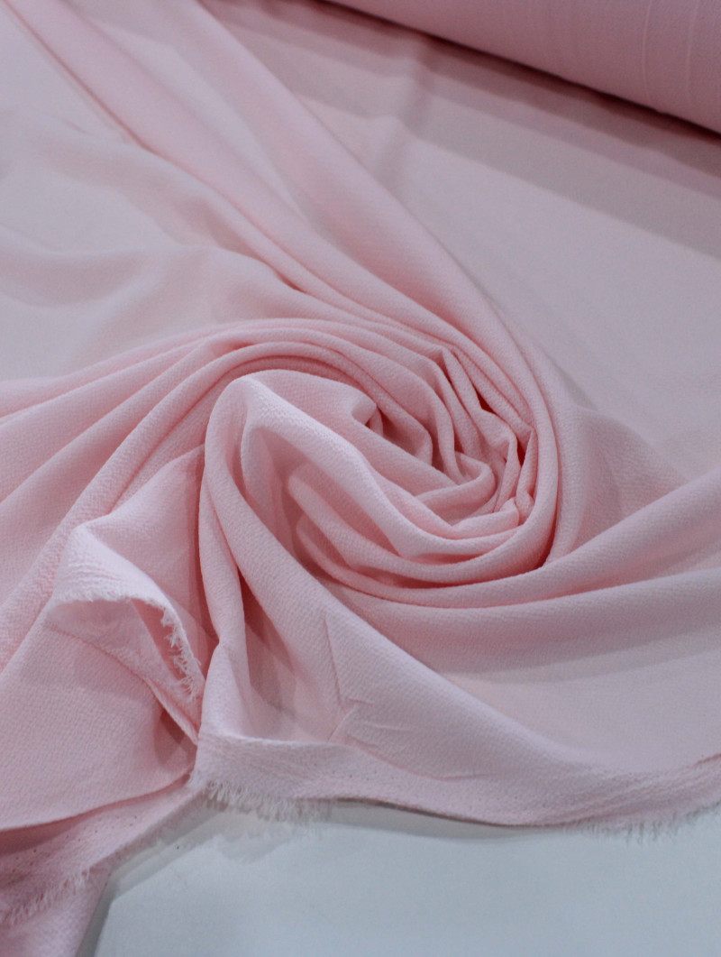 Tecido Crepe Bubble com Elastano Rosa Bebê