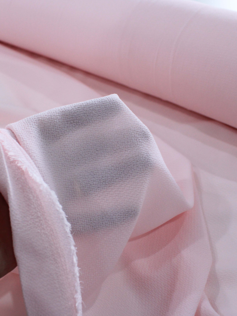 Tecido Crepe Bubble com Elastano Rosa Bebê