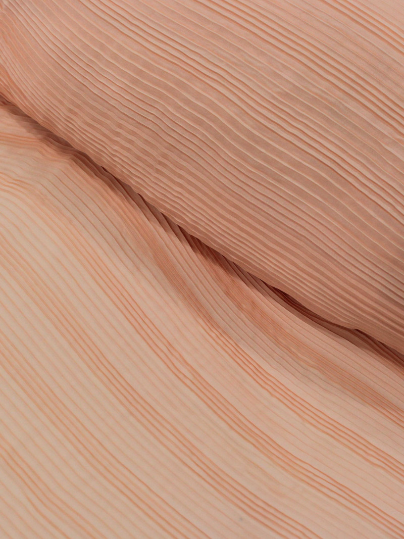 Tecido Crepe Plissado Salmão