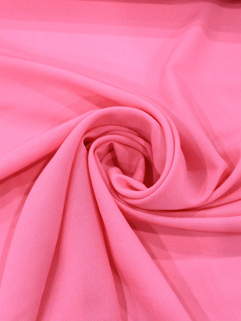Tecido Crepe Chiffon Rosa Chiclete