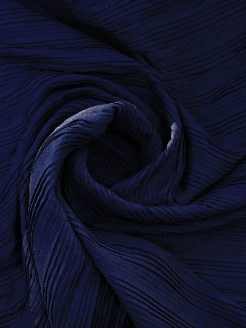 Tecido Crepe Plissado Azul Marinho