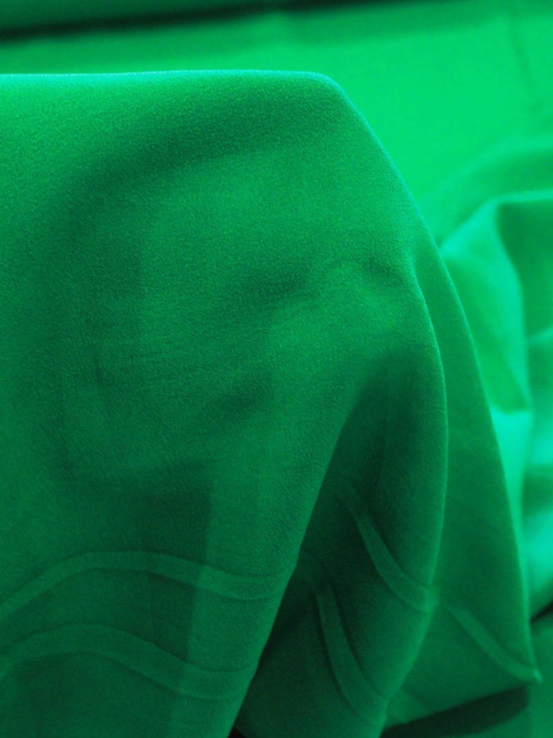 Tecido Crepe Chiffon Verde Bandeira
