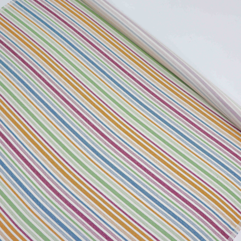Tecido Tweed Leve Italiano Listrado Irregular Colorido 