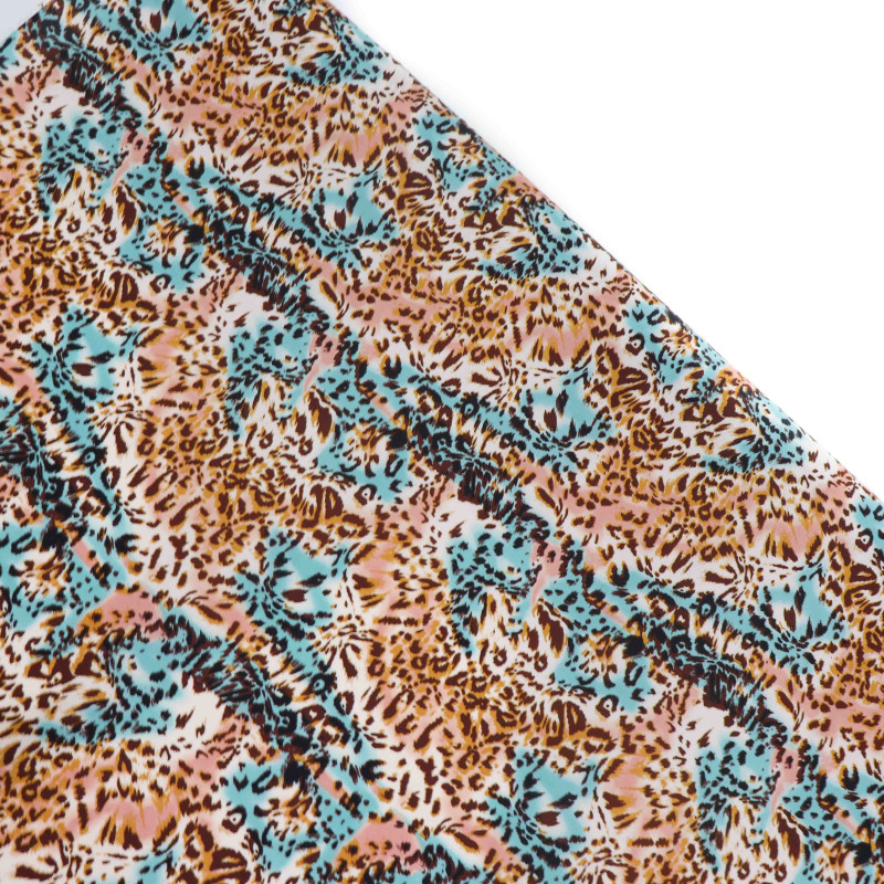 Tecido Viscose Animal Print Degradê Tons Pastéis