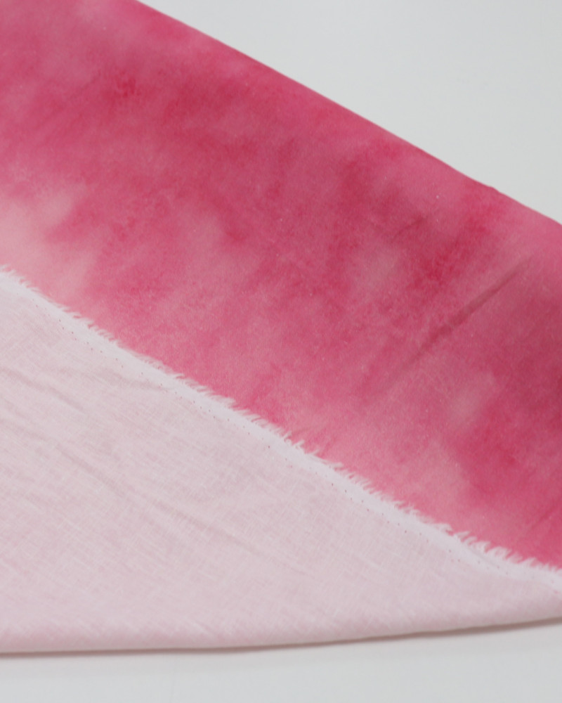 Tecido Linho Misto Italiano Tie Dye Tons de Rosa (COM DETALHES)