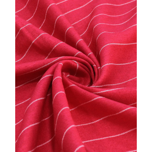 Tecido Linho Misto Rústico com Elastano Risca de Giz Magenta