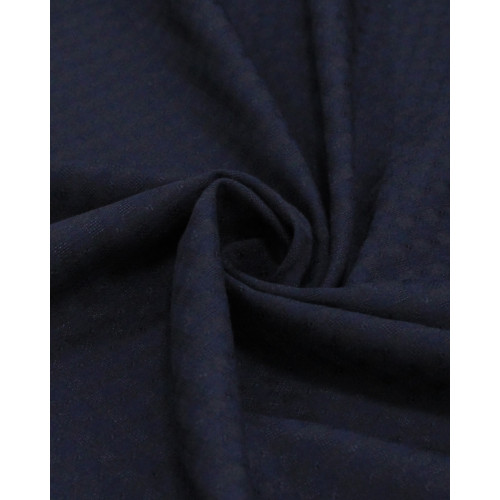 Tecido Viscose Mista Brocada Micro Quadriculada Preto