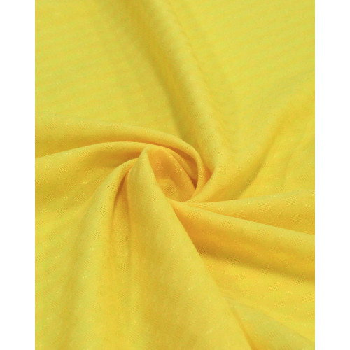 Tecido Viscose Mista Brocada Micro Quadriculada Amarelo