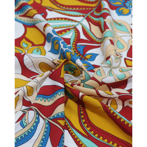 Tecido Viscose Boho Floral Tons Quentes (0.6m)