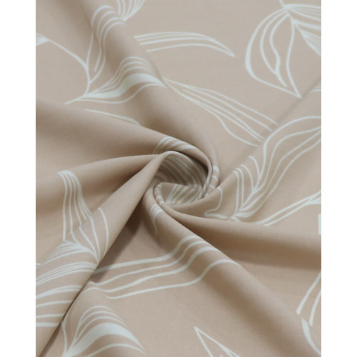 Tecido Viscose Ramos Delicados Creme e Bege