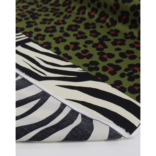 Tecido Tricoline Italiano Animal Print em Recortes