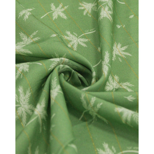 Tecido Viscose Premium Ramos Creme e Verde Menta