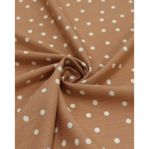 Tecido Viscose Texturizada Micro Poá Offwhite e Argila