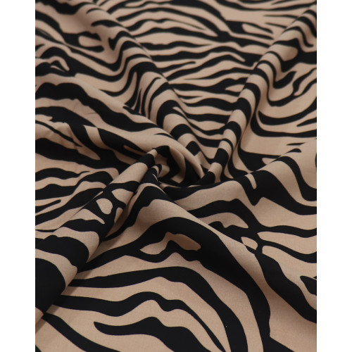 Tecido Viscose Animal Print Nude e Preto