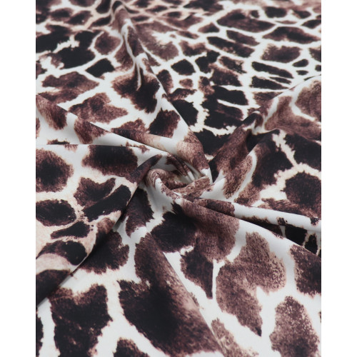 Tecido Viscose Italiano Animal Print Tons de Marrom
