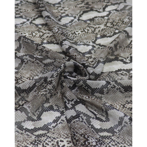 Tecido Crepe Chiffon Italiano Animal Print Pele de Cobra