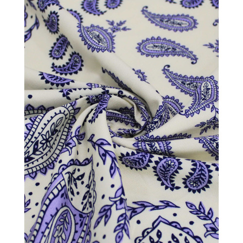 Tecido Viscose Sarjada Premium Cashmere em Recortes Verde, Azul e Creme