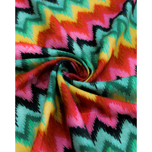 Tecido Linho Misto Premium Lisras em Chevron Colorido