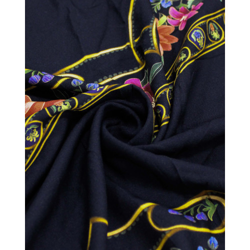 Tecido Viscose Premium Listras Estampadas Colorido e Preto