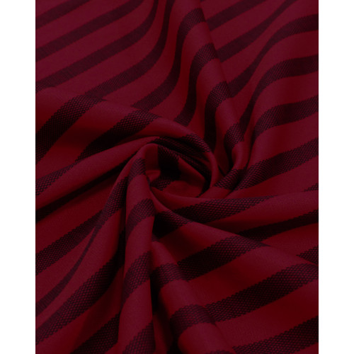 Tecido Micro Fibra Alfaiataria Listrado Preto e Vermelho