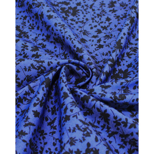 Tecido Tencel Micro Ramos Preto e Azul Marinho