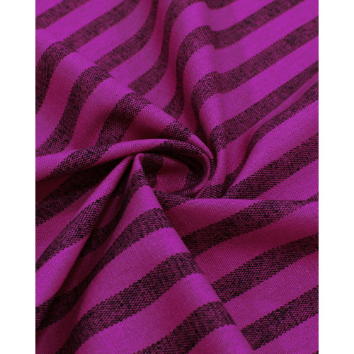 Tecido Linho Misto Listrado Preto e Rosa